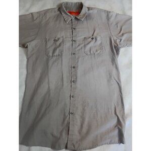 Red Kap Gray Work Shirt Size XL thrashed